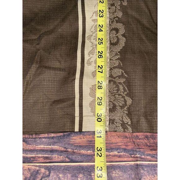 Tommy Bahama Large Brown Silk Embroidered Floral Hawaiian Camp Shirt - Picture 7 of 8